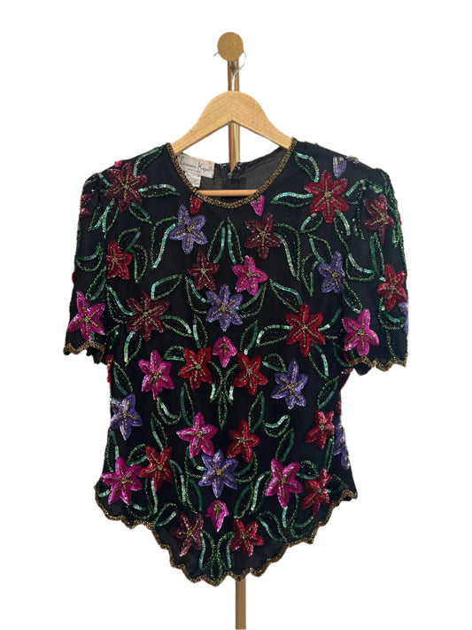 THE NIGHT GARDEN SILK TOP SZ 10/12