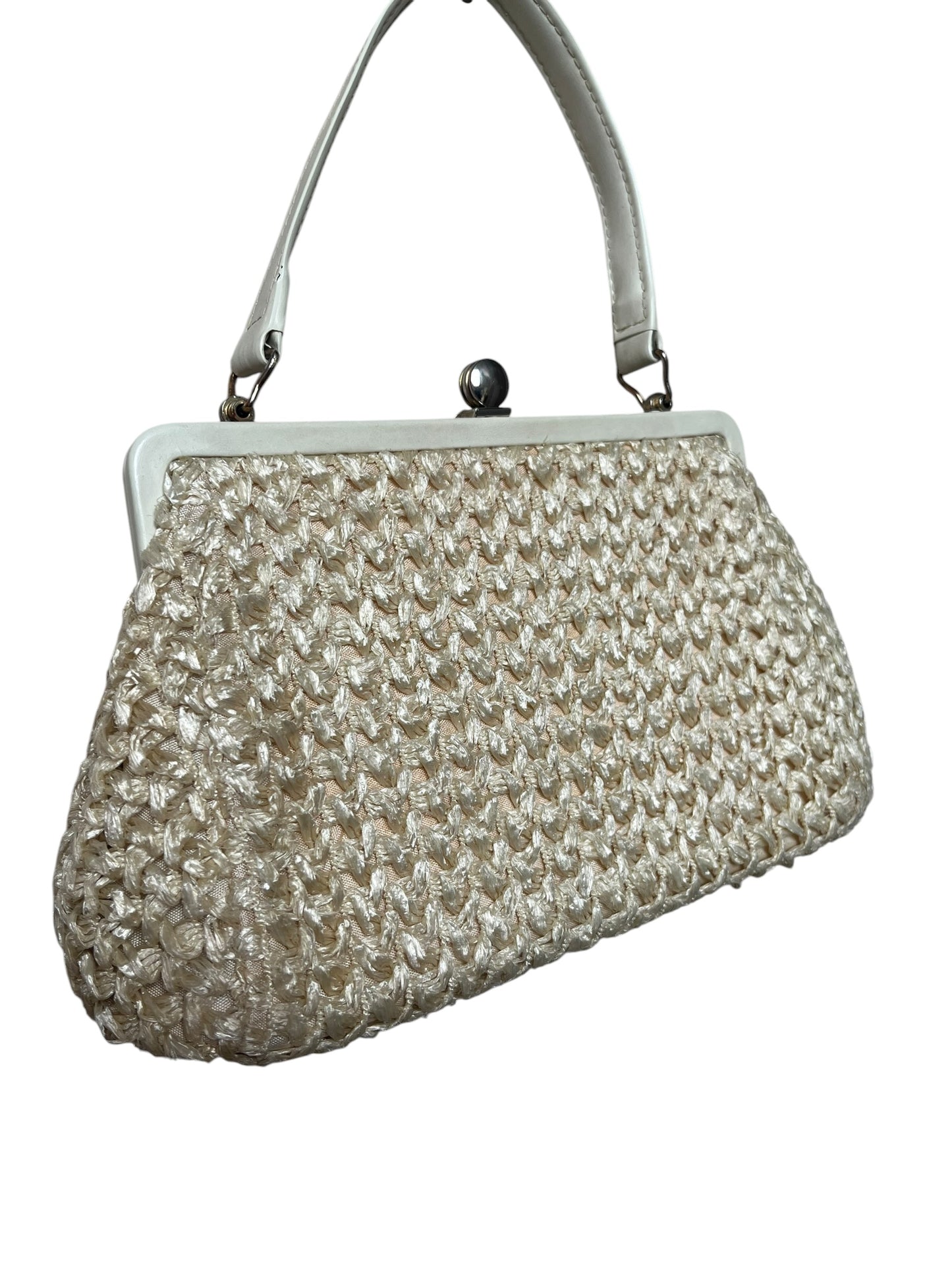 CONTINENTAL CREAM RAFFIA BAG