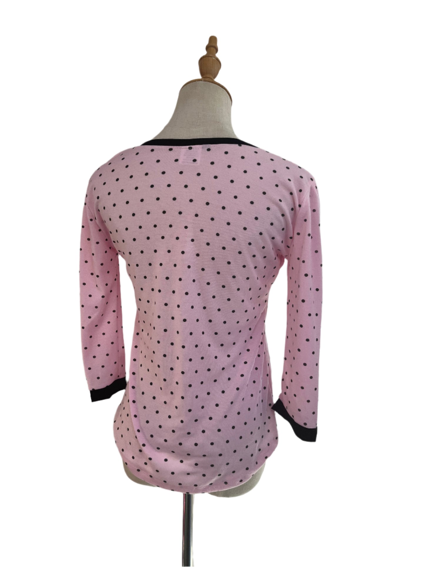 BONSAI KITTEN PINK POLKADOT TOP SZ 12