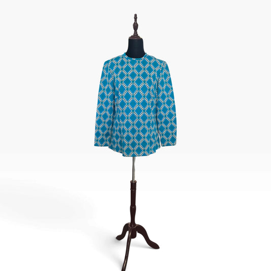 BLUE GEOMETRIC TOP | 12