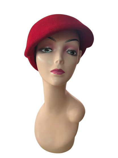 MAJOR WEAR RED WOOL HAT