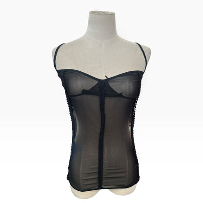 BLACK NYLON TOP | 8