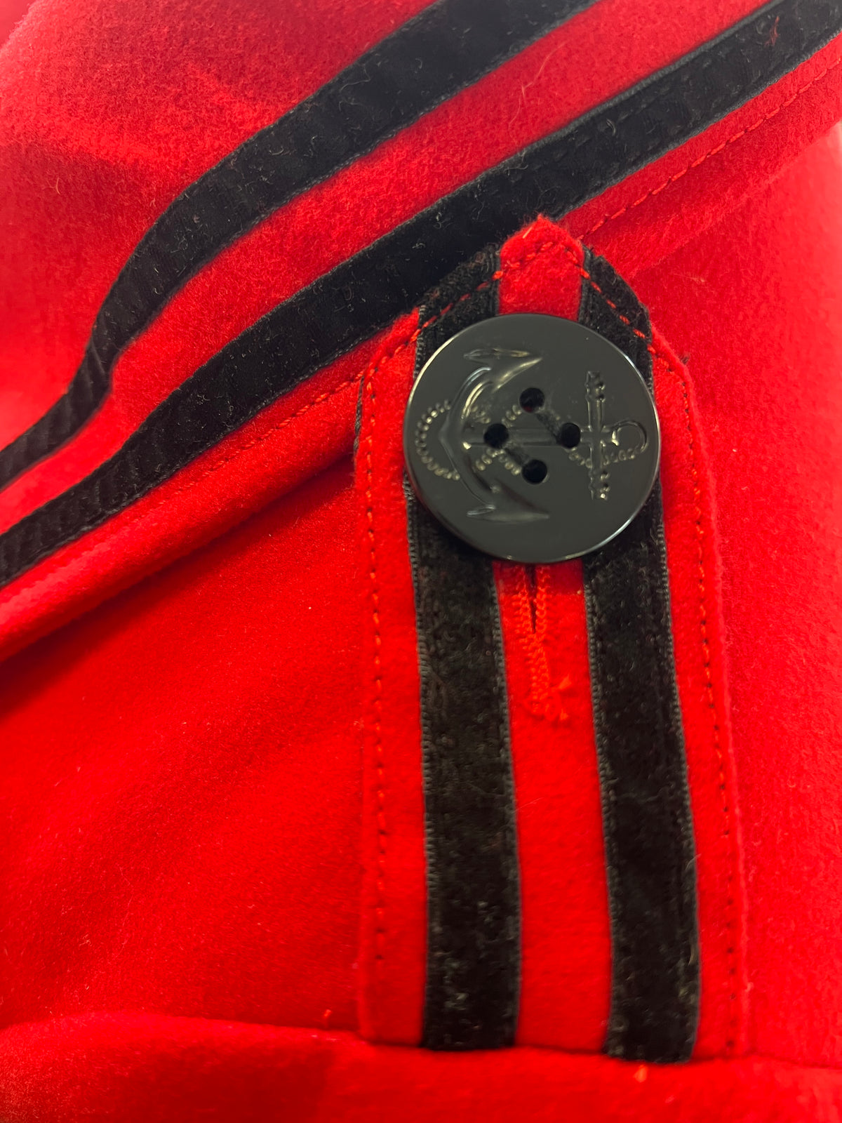 HELL BUNNY RED ANCHOR COAT | 3XL