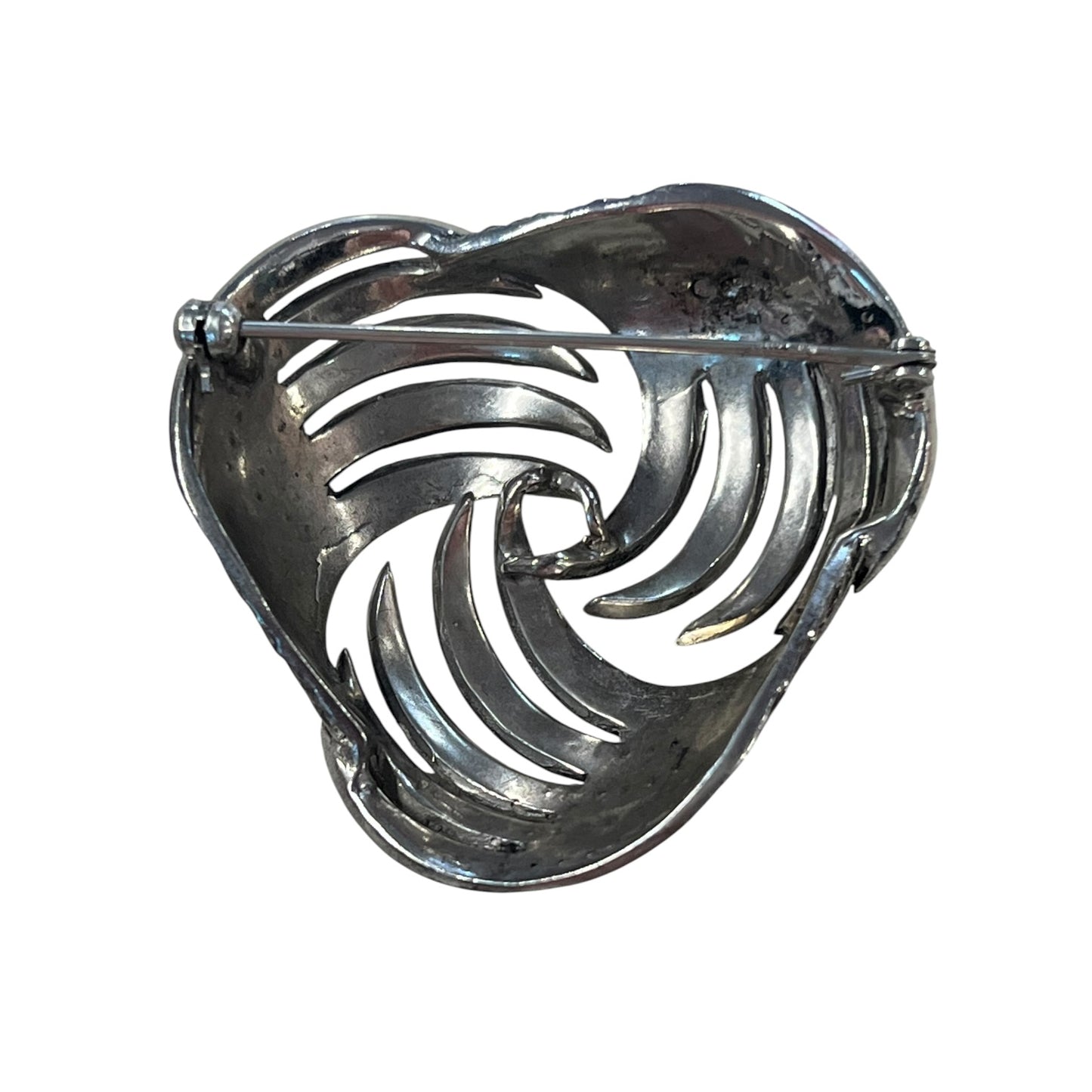 STERLING SILVER SWIRL BROOCH