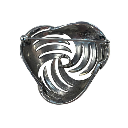 STERLING SILVER SWIRL BROOCH