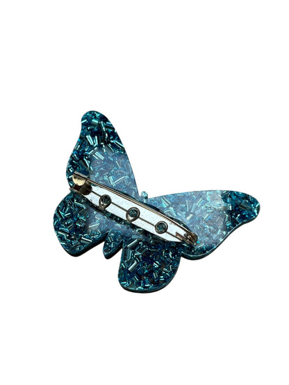 BLUE BUTTERFLY BROOCH