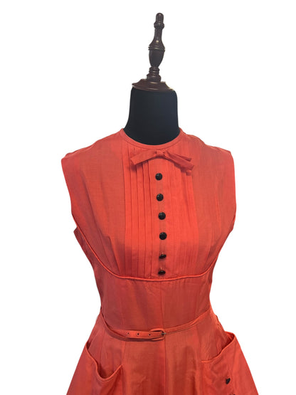 1950s PEACH DRESS & BOLERO SET | 8