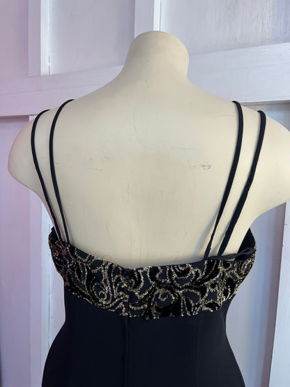 BLACK & GOLD GOWN SZ 18
