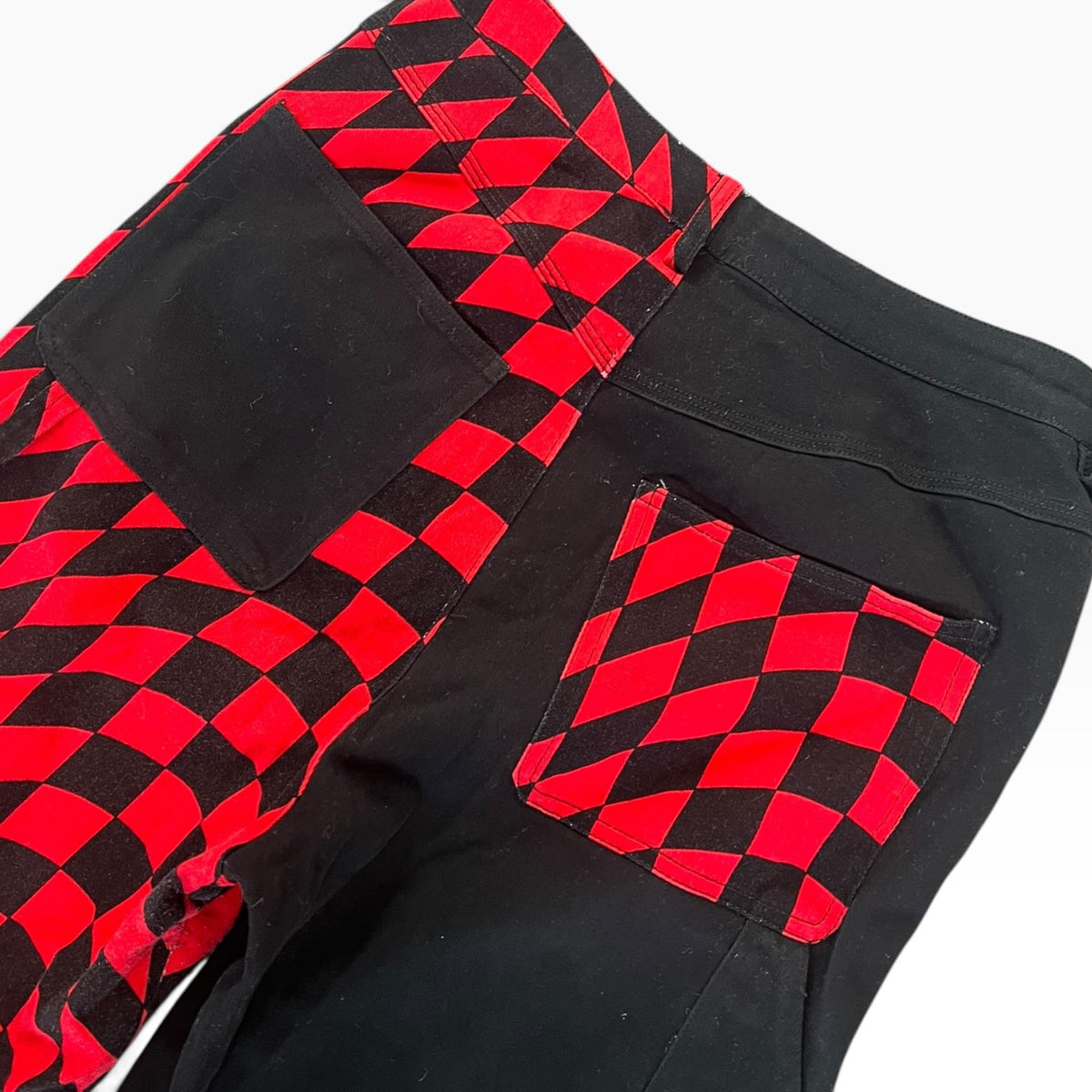 HARLIQUIN RED & BLACK JEANS | 8