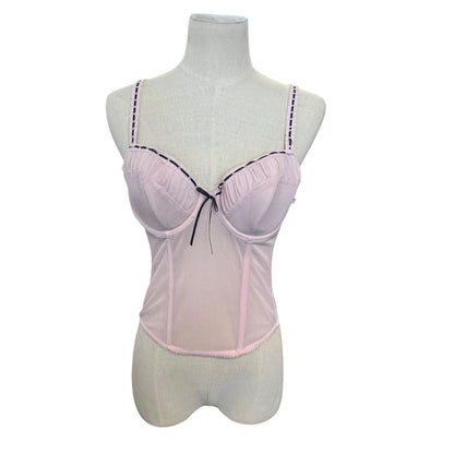 PINK & BLACK BRALETTE | 6-8