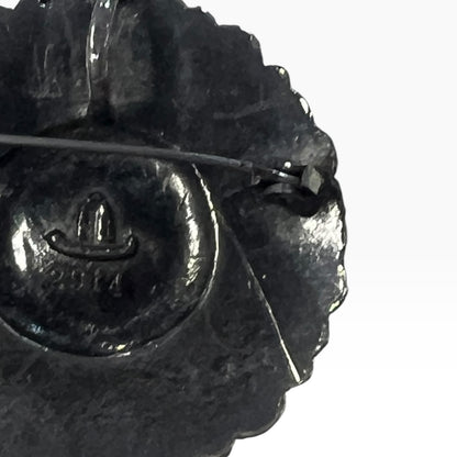 MEXICAN SILVER PINK BROOCH