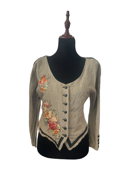 BLUE BLANC ROUGE FLAX TOP | 10
