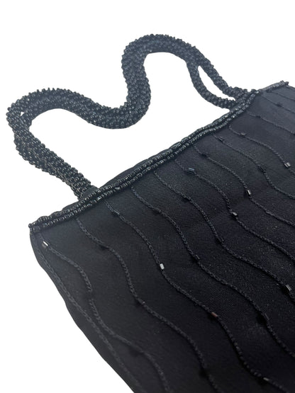 BLACK BEADED BAG
