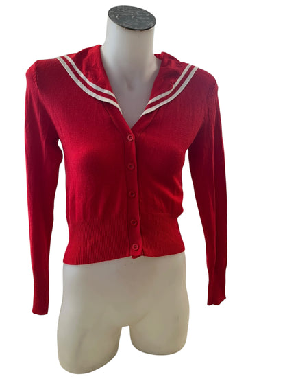 HELLBUNNY RED CARDIGAN  | XS