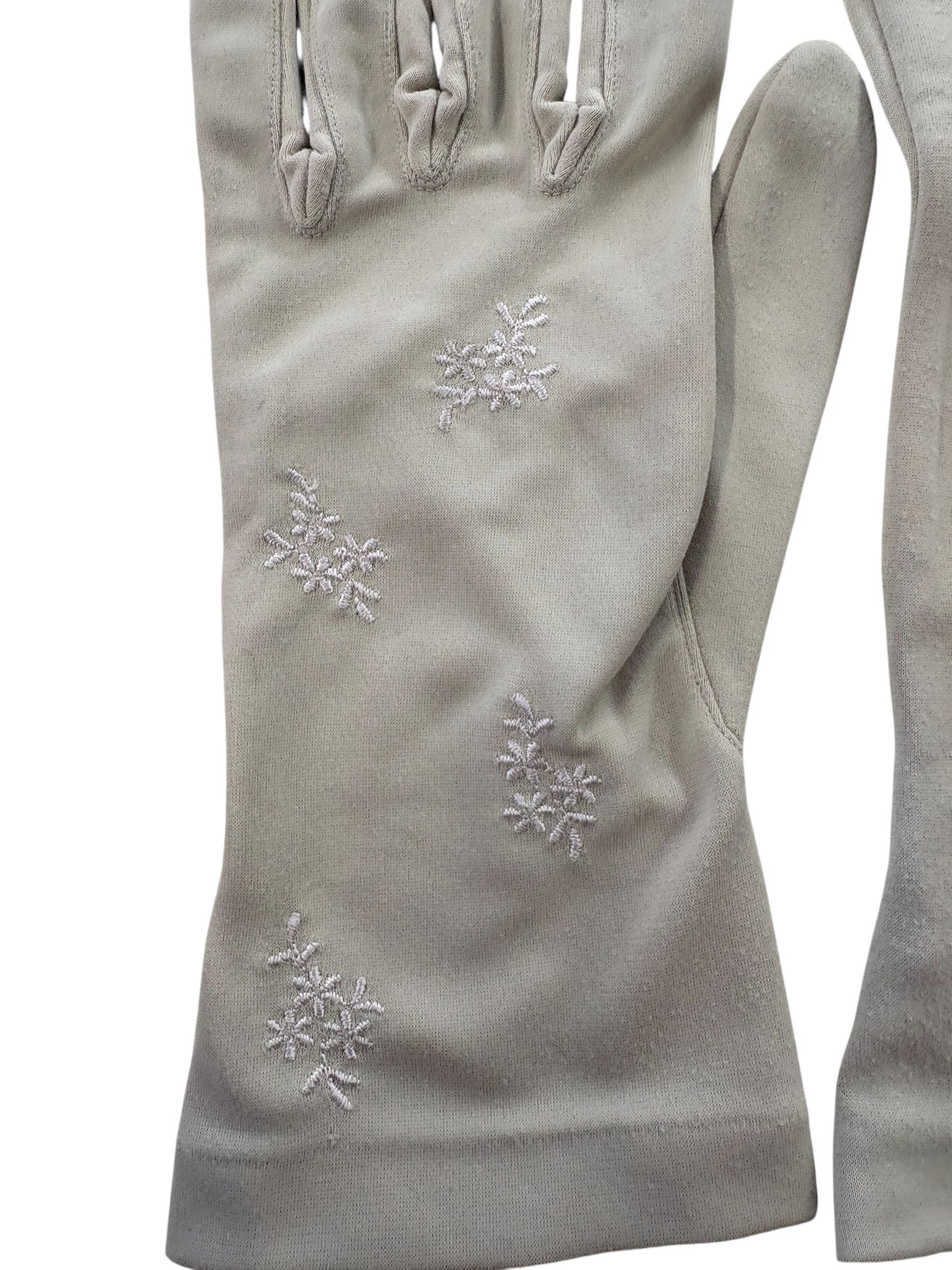 BEIGE EMBROIDERED GLOVES