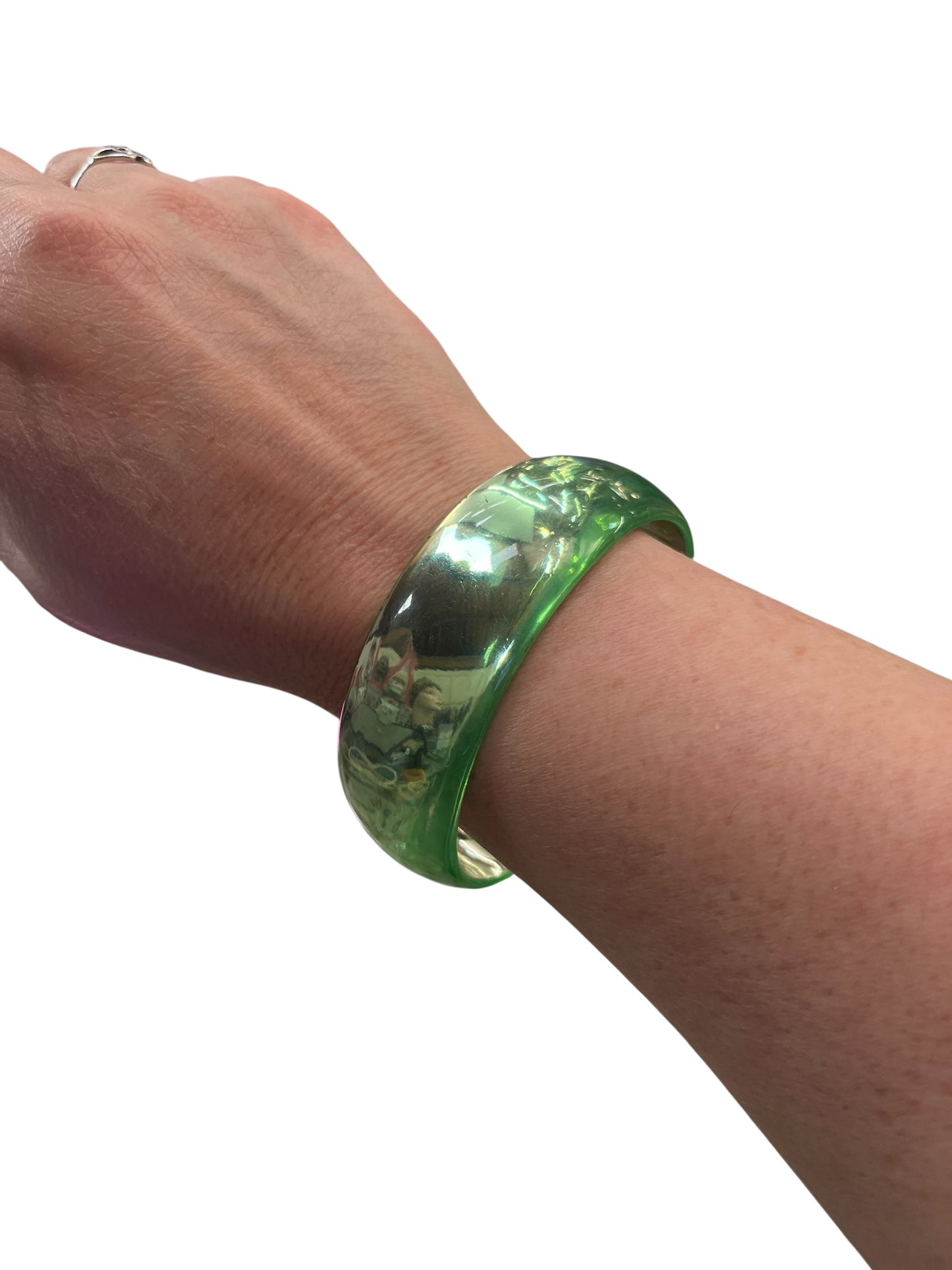 MIRRORED GREEN BANGLE