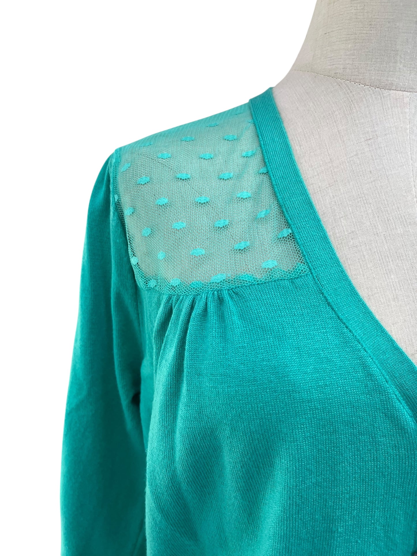 CITY CHIC TEAL BLUE CARDIGAN SZ M