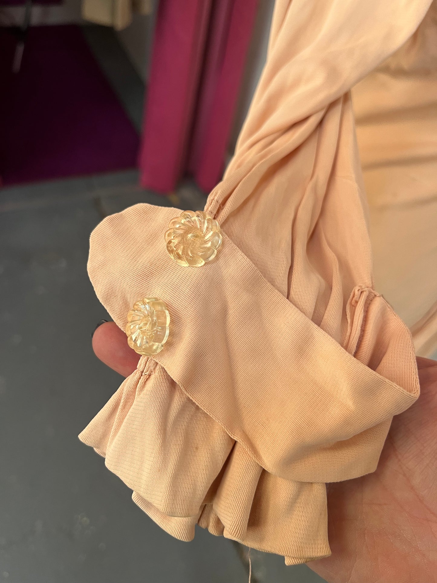 DREAMY PEACH 1940s DRESS SZ 14
