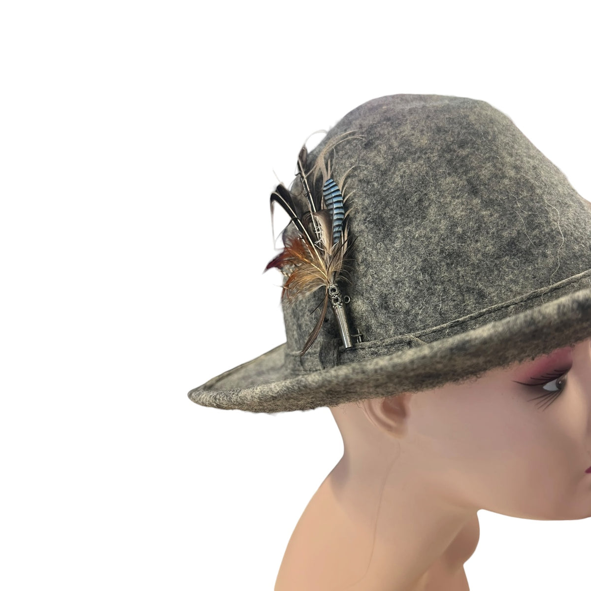 GREY GERMAN WOOL HAT