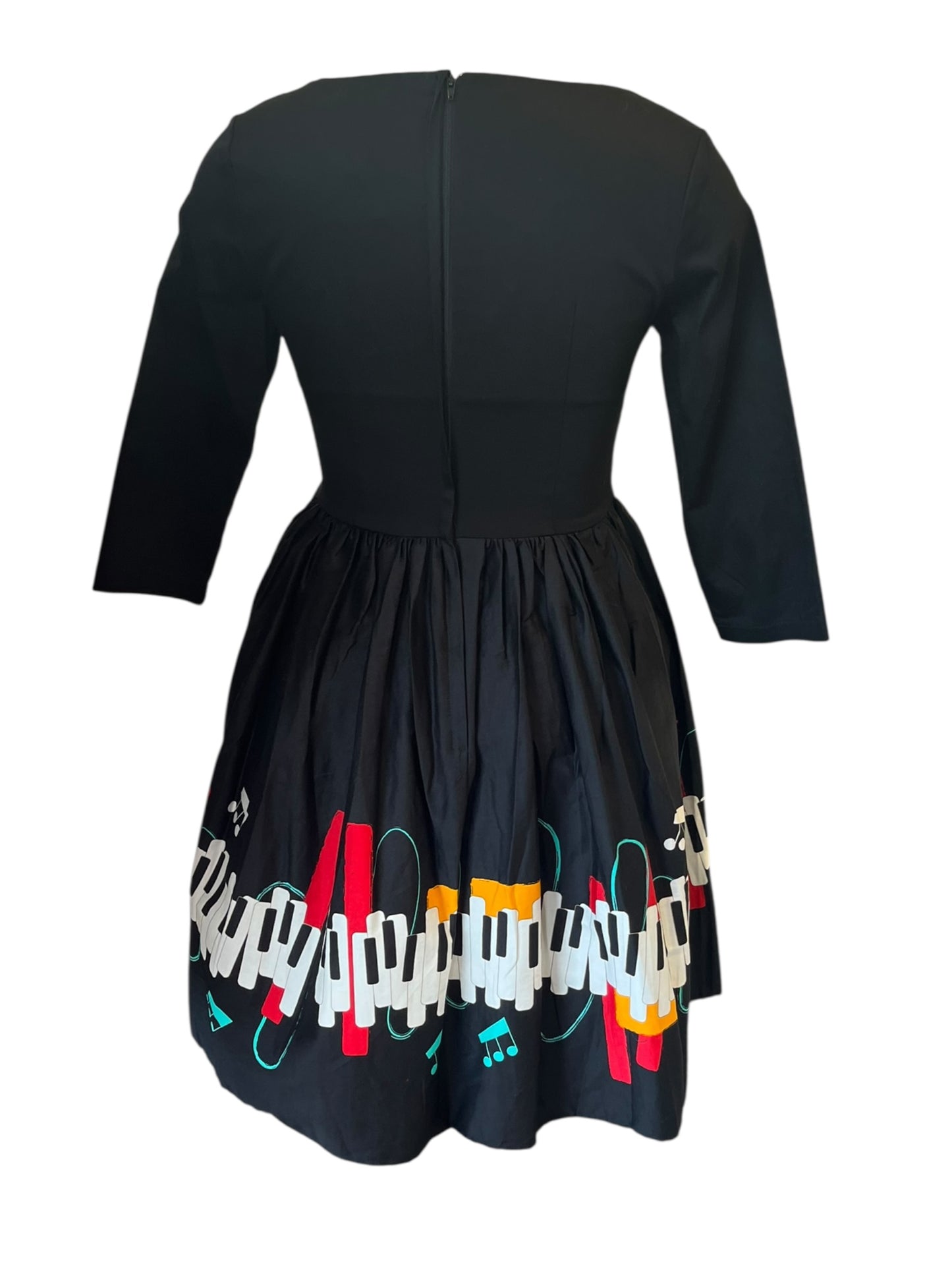 COLLECTIF KEYBOARD DRESS| M (12)