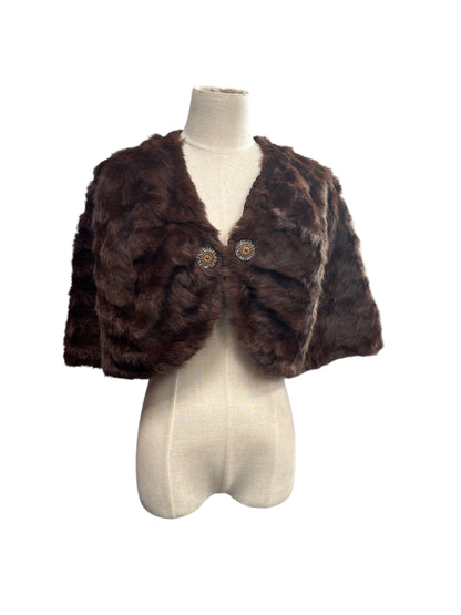 BROWN FUR CAPELET | 16/18