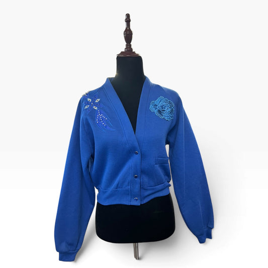 BLUE CROP APPLIQUE SWEATER | 12