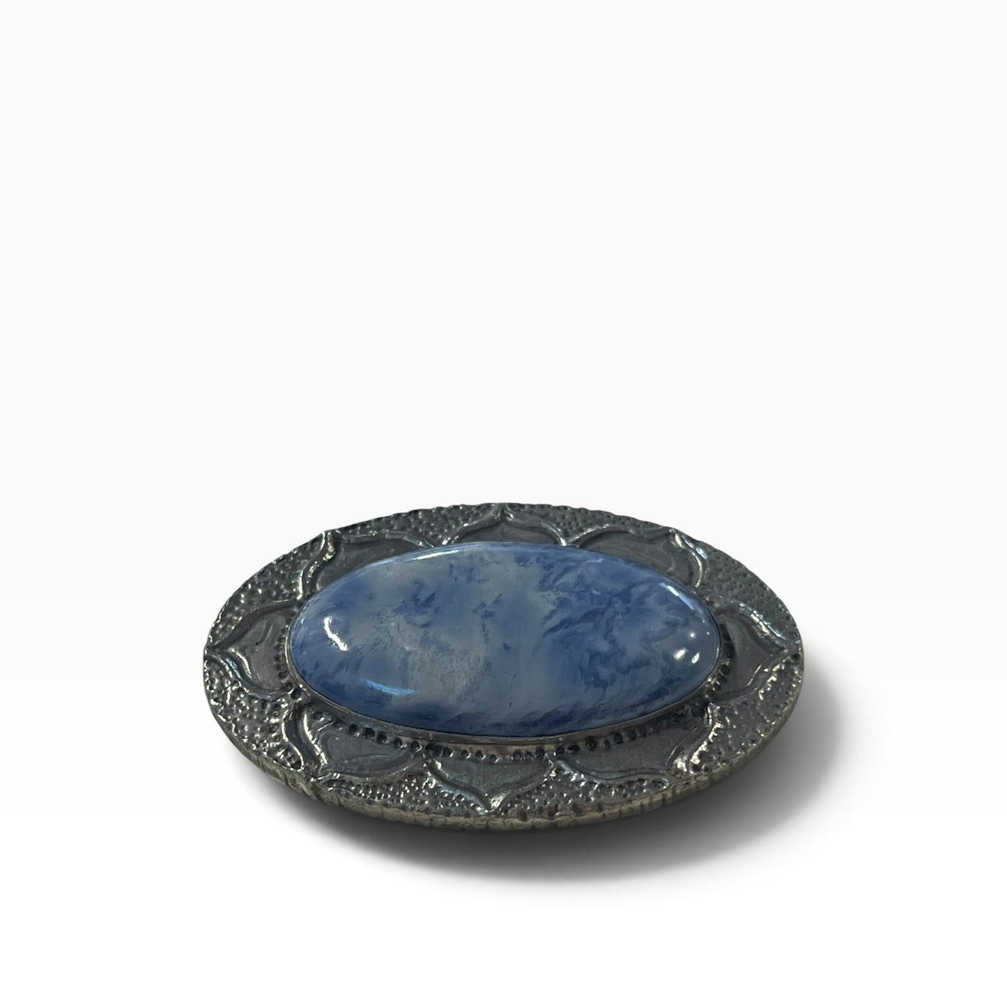 RUSKIN POTTERY BLUE BROOCH