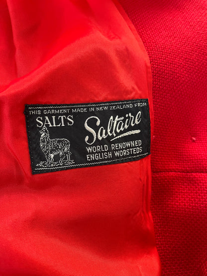 CLARKES (CHCH) RED WOOL 60s COAT SZ 12