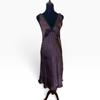 BLACK & RED POLKA DOT NIGHTIE | S