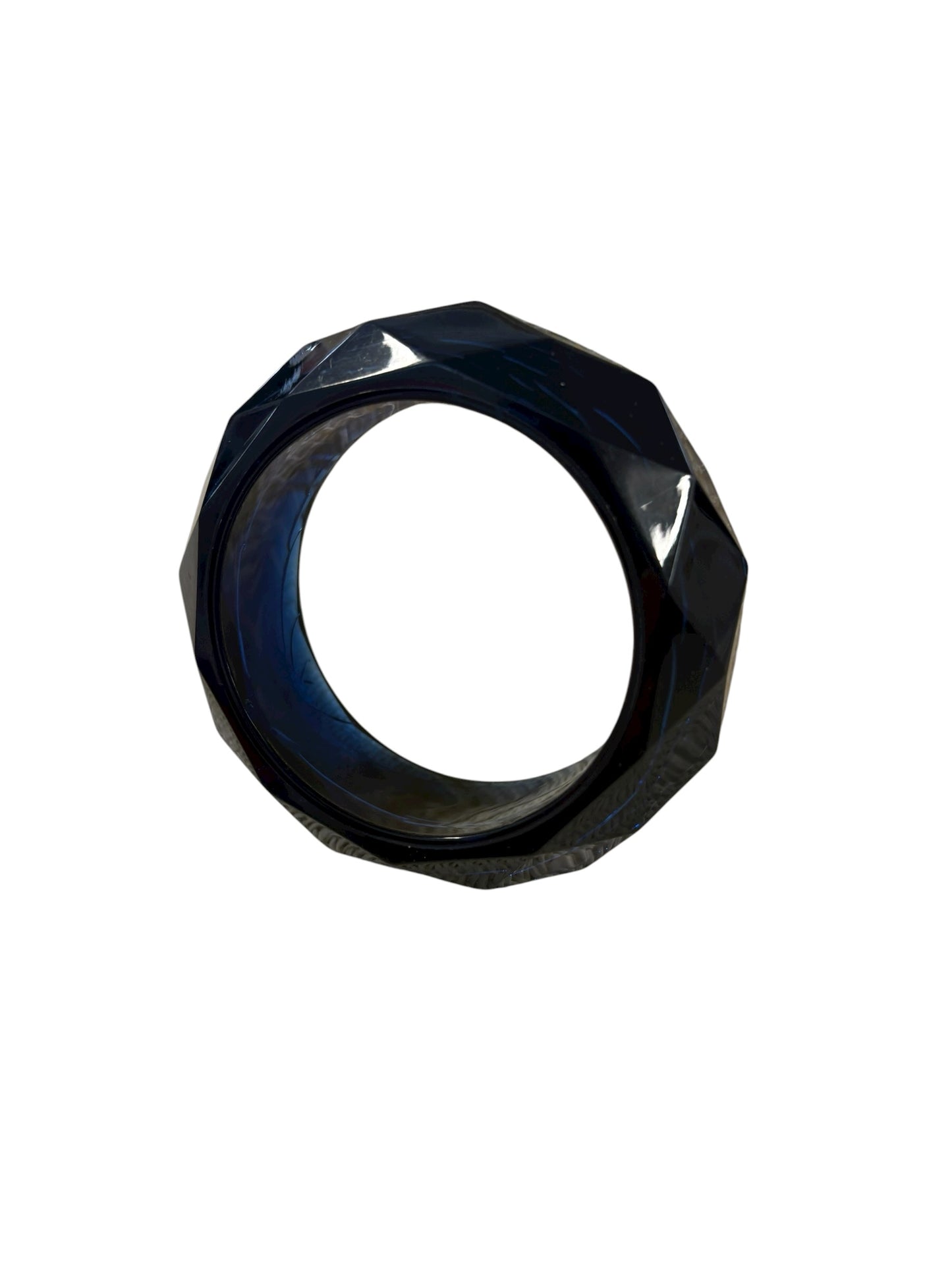 NAVY TRANSLUCENT GEOMETRICAL BANGLE