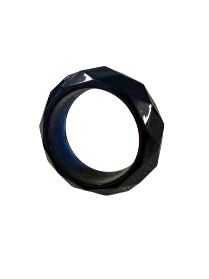 NAVY TRANSLUCENT GEOMETRICAL BANGLE