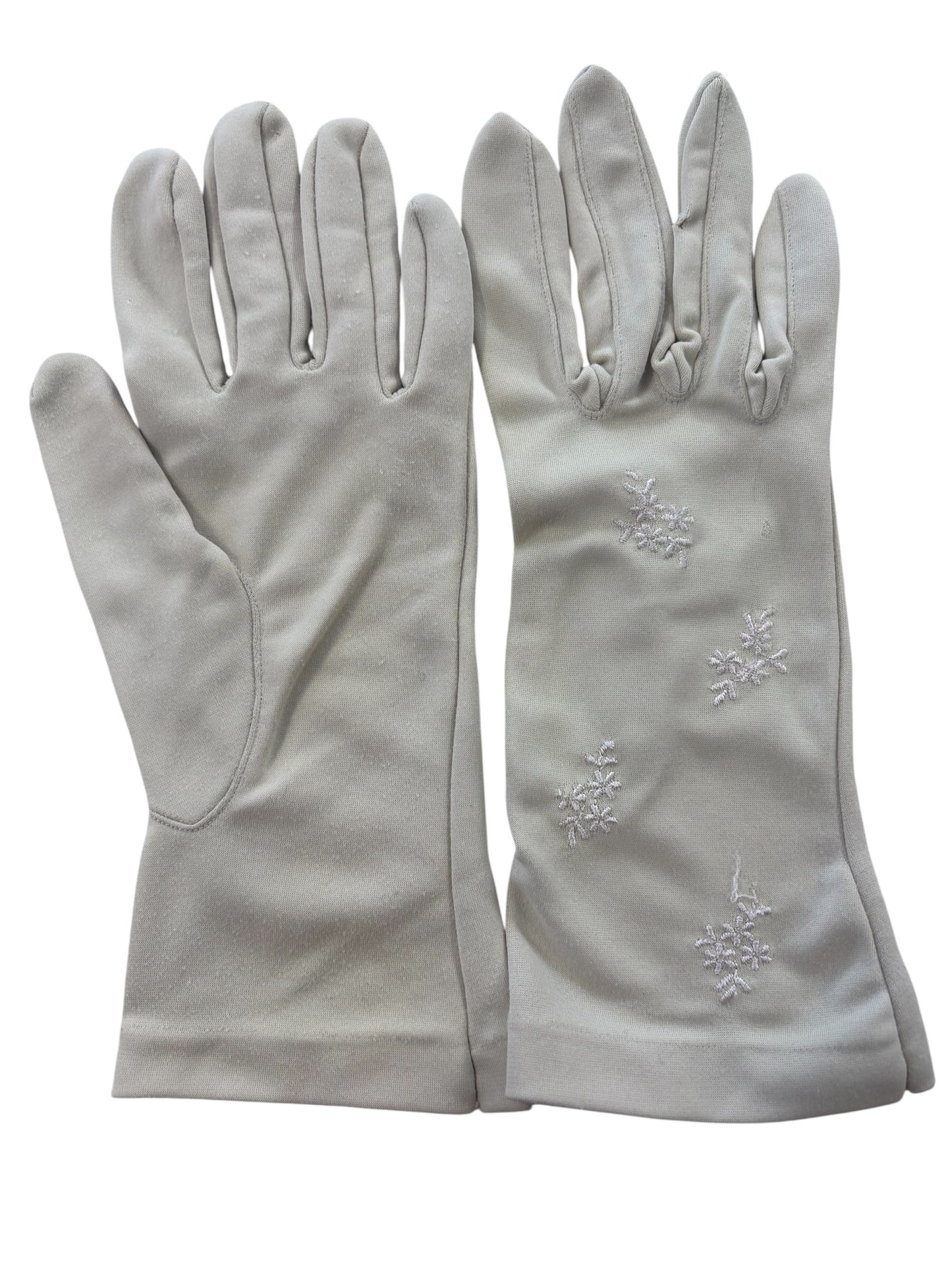 BEIGE EMBROIDERED GLOVES