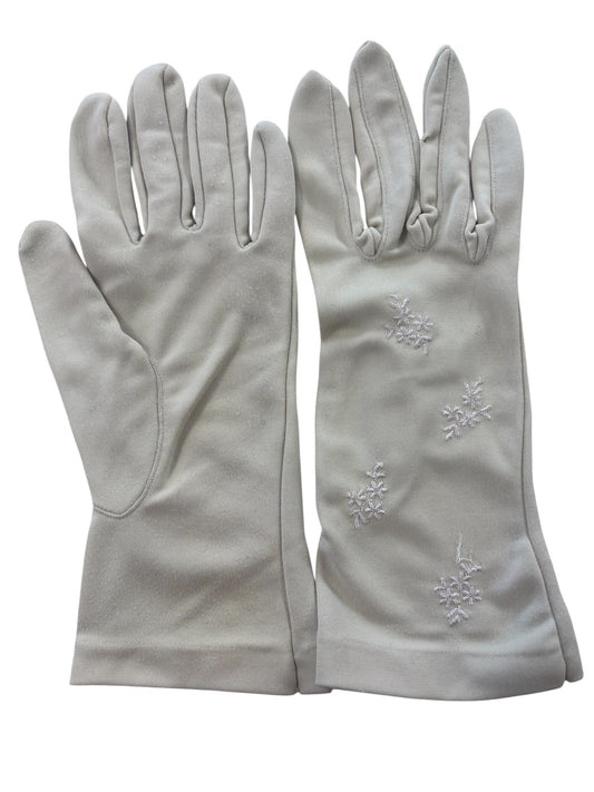 BEIGE EMBROIDERED GLOVES