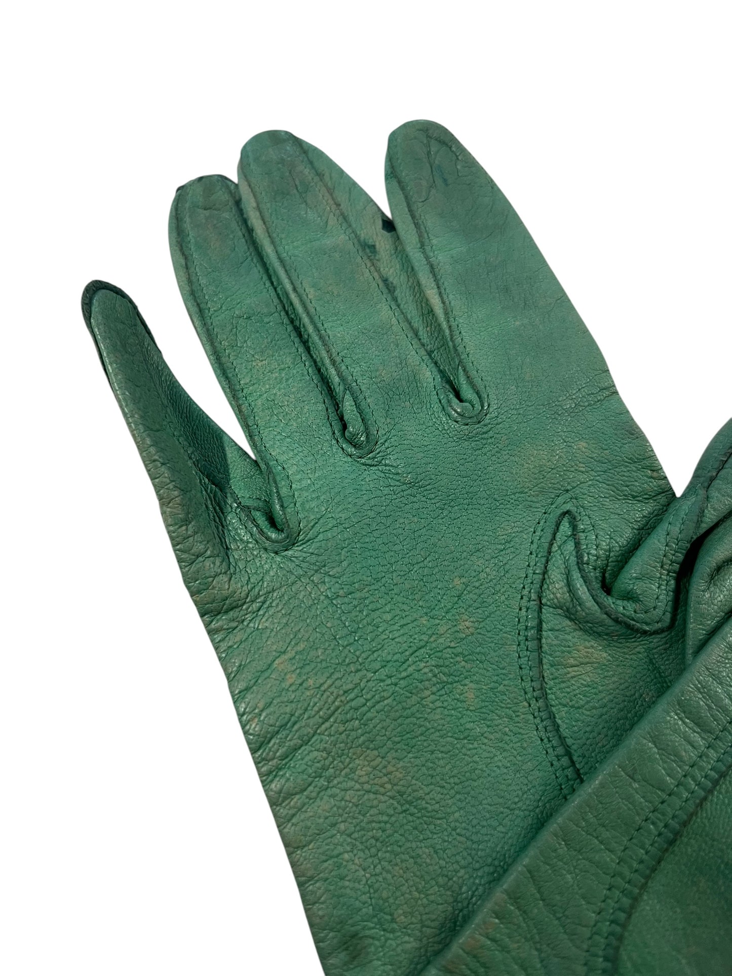 GREEN LEATHER GLOVES