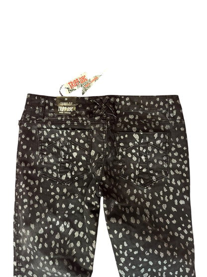 TRIPP NYC BLACK LEOPARD GLITTER SKINNY JEAN | 28