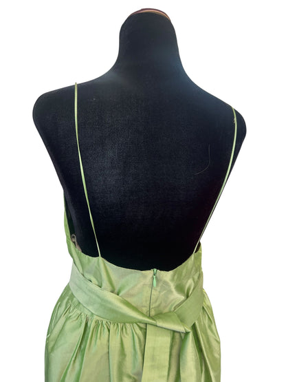 GREEN GEORGE SILK DRESS | 10