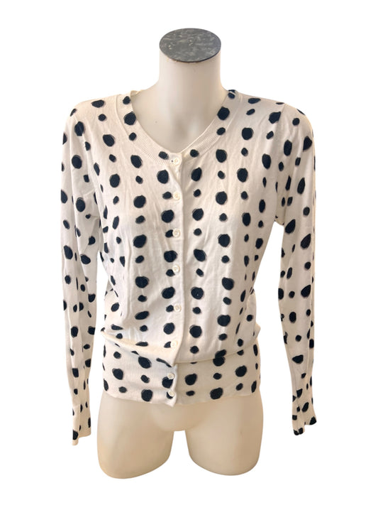 MEMO WHITE POLKADOT CARDIGAN | M