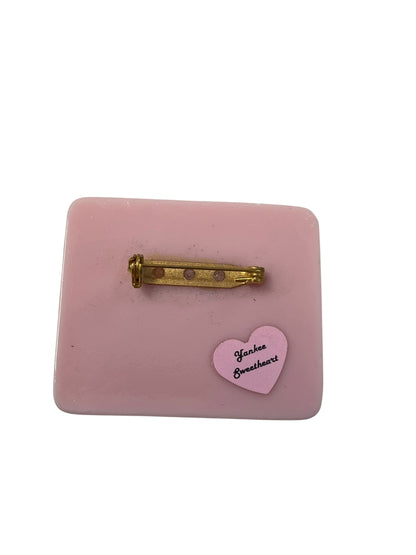 YANKEE SWEETHEART PINK TV BROOCH