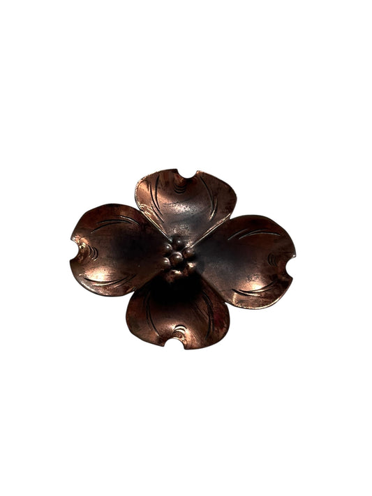 COPPER LEAF BROOCH
