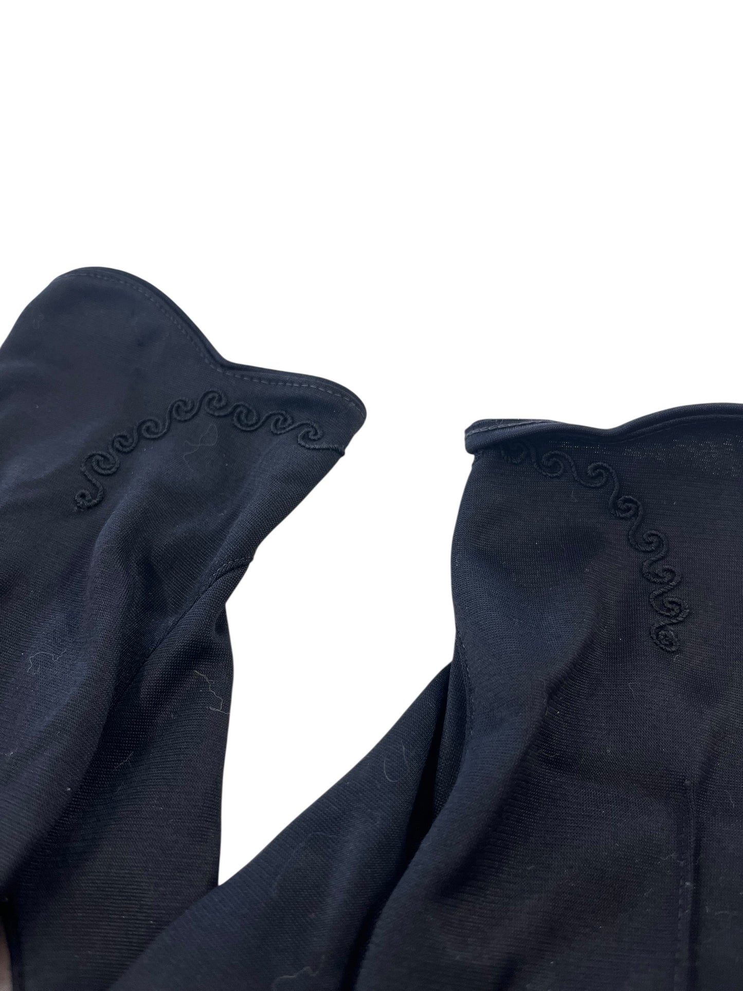 EMBROIDERED BLACK GLOVES | 9