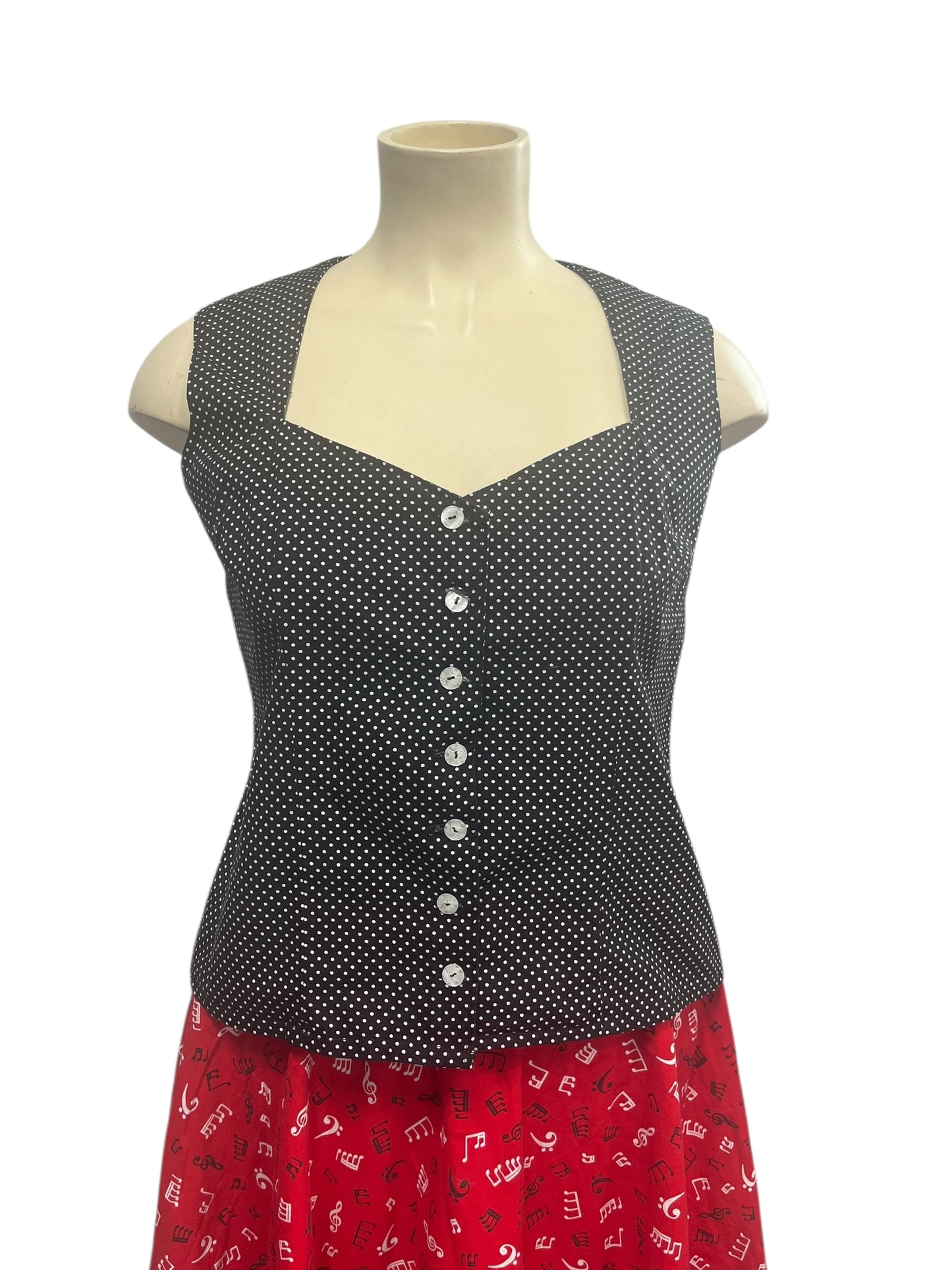 POLKADOT SLEEVELESS TOP  | 18