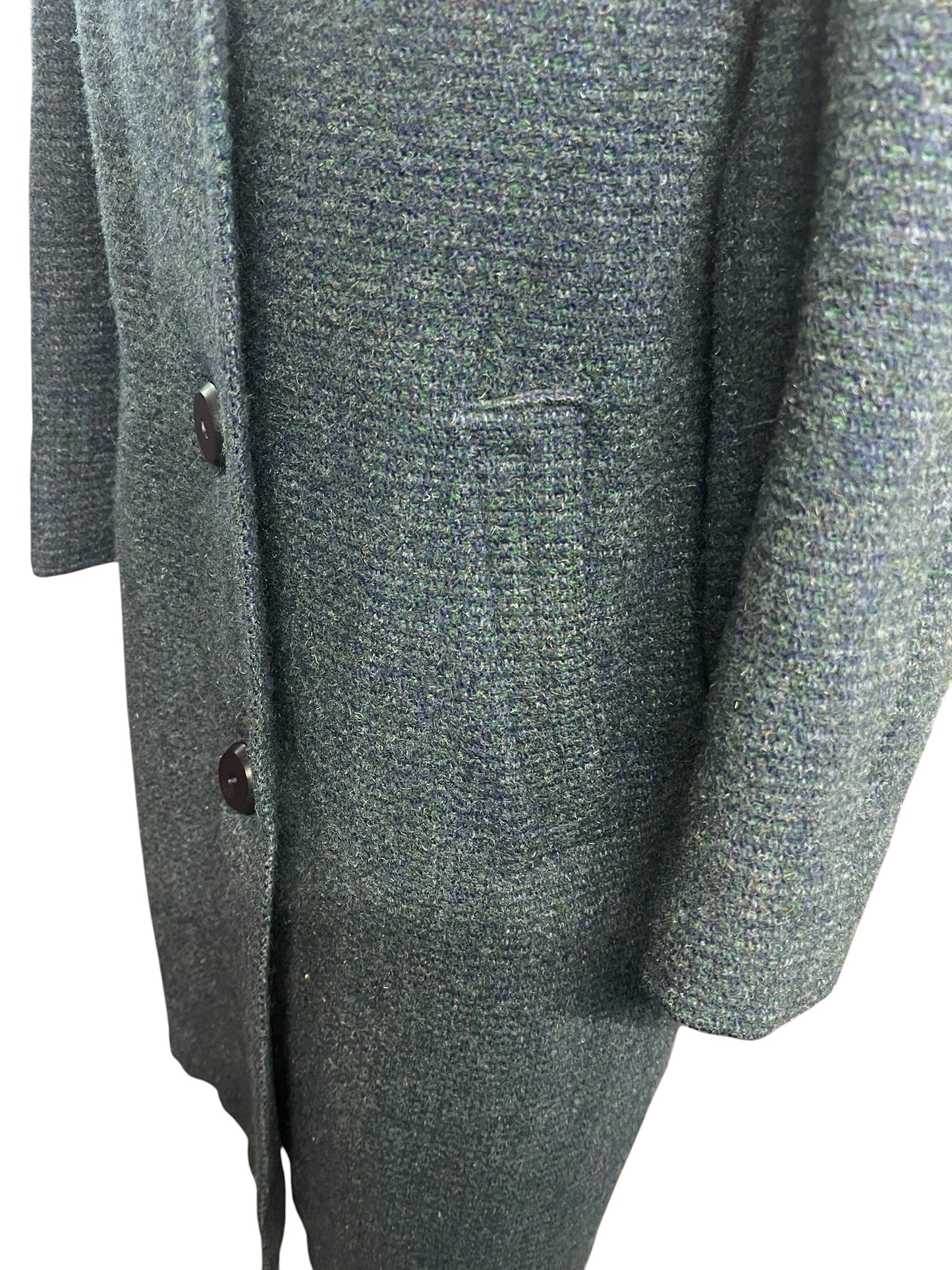 HARRIS TWEED BLUE WOOL COAT | 10
