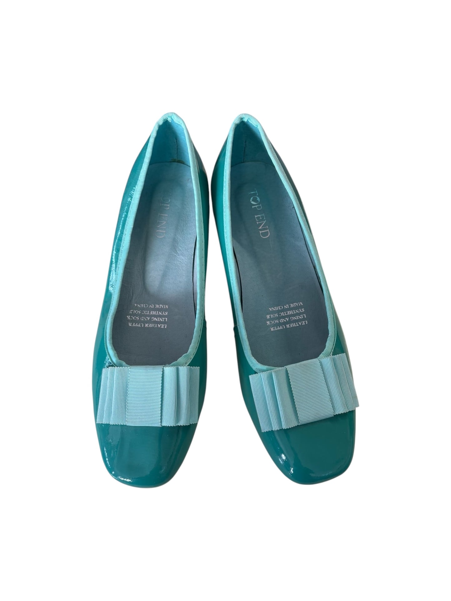 TOP END TEAL LOW BLOCK HEEL | 41
