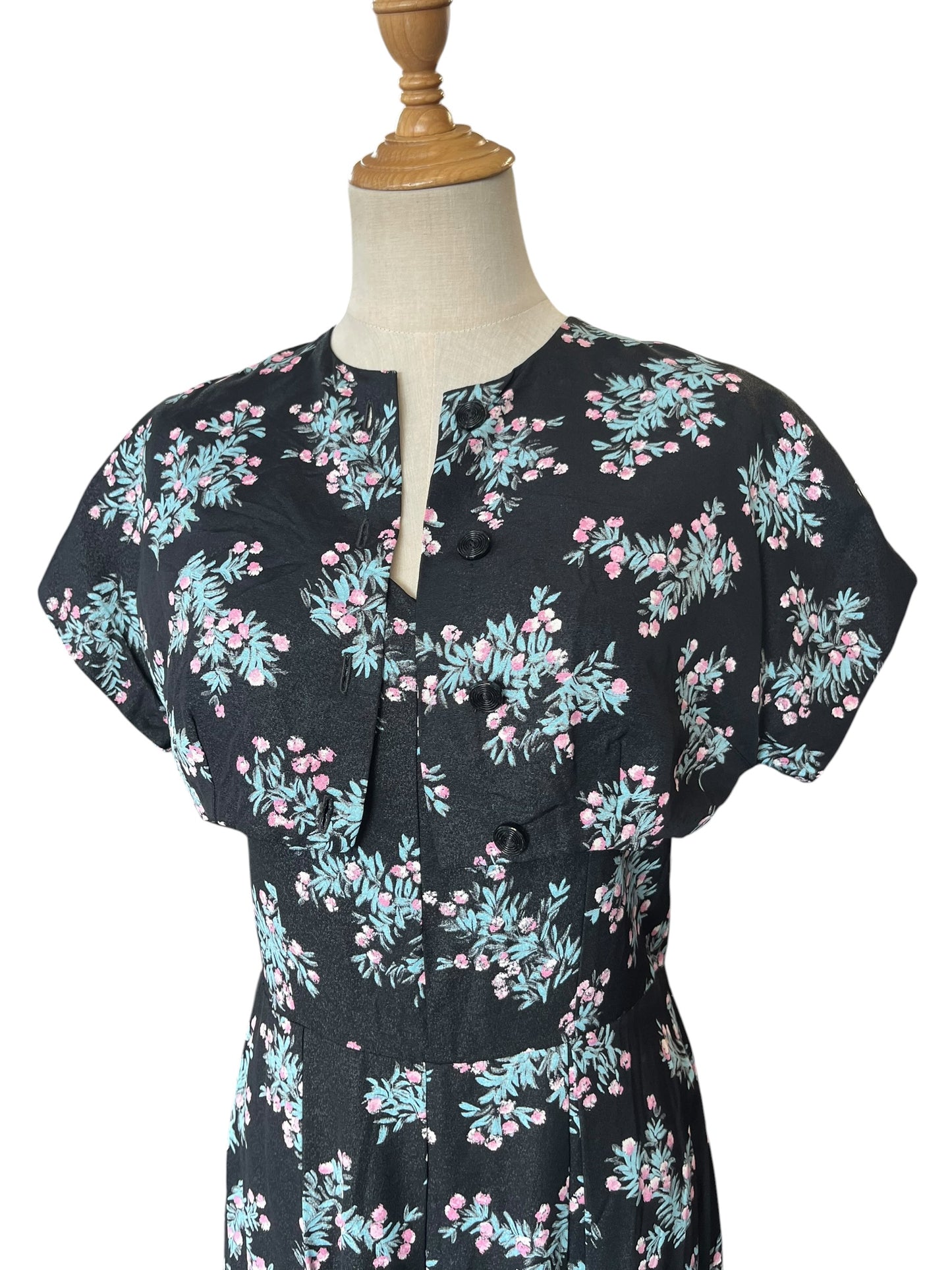 BLUE & PINK VINTAGE DRESS & BOLERO | 10