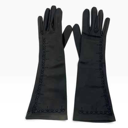 RENDEZ-VOUS OLIVE EMBROIDERED GLOVES | 7