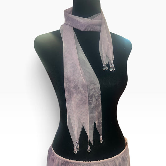 PURPLE CRYSTAL DROPLET SCARF