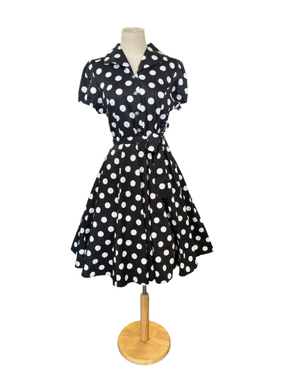 HEARTS & ROSES BLACK POLKADOT DRESS | 12