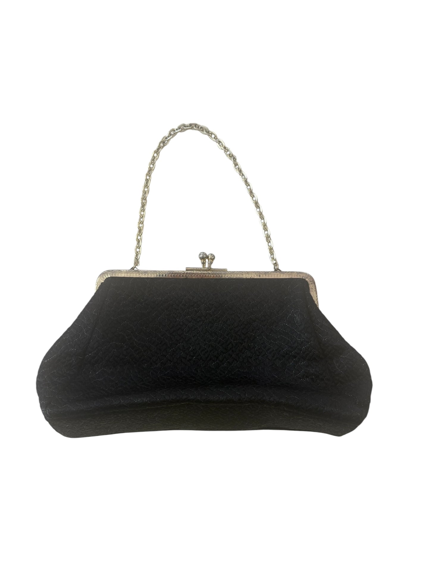 BLACK SPARKLE ART DECO BAG
