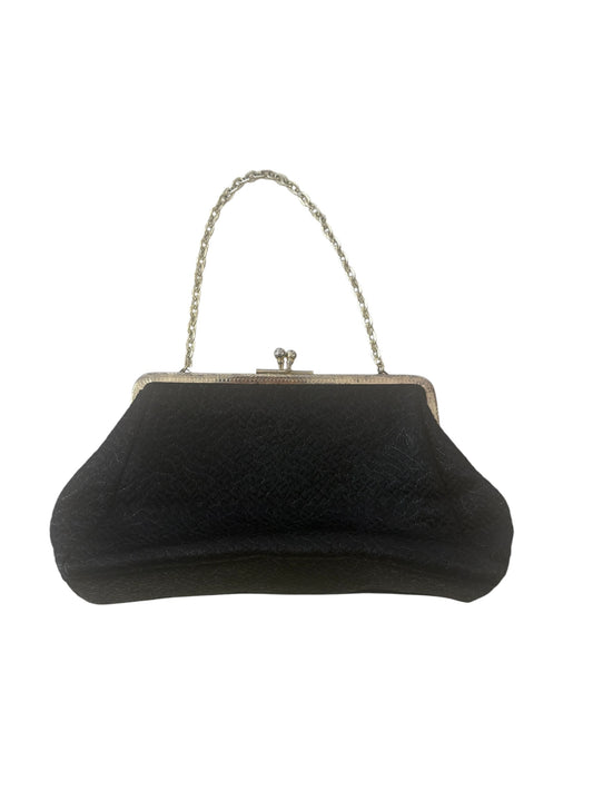 BLACK SPARKLE ART DECO BAG