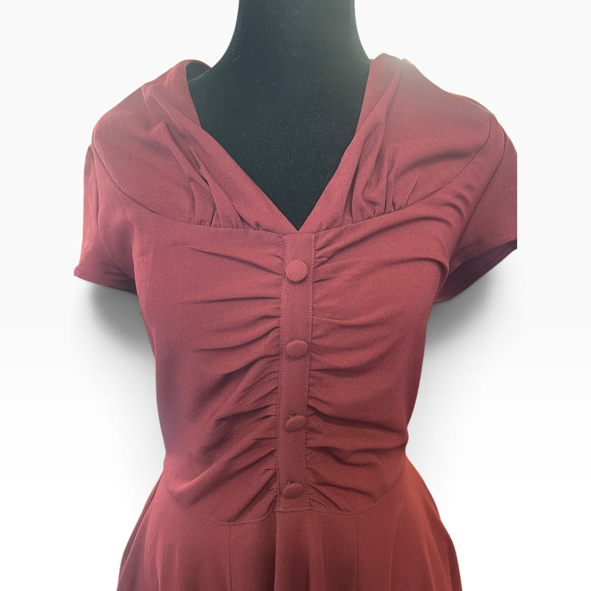 HELL BUNNY MAROON DRESS | XS/8